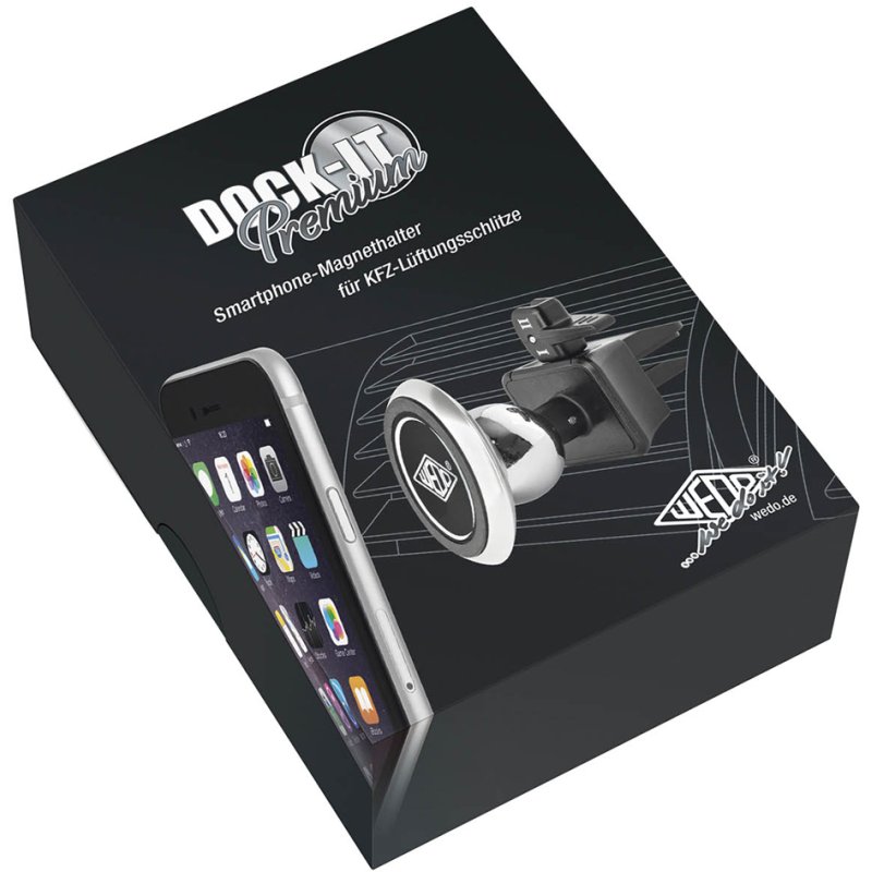 WEDO Sm.Phone Halter magnetic smartphone holder, black/silver